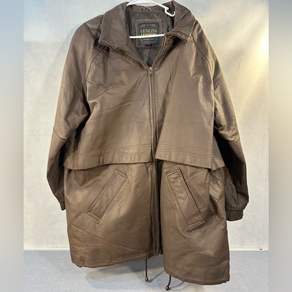 Venezia Leathers Women’s Brown Leather Jacket size 14/16
